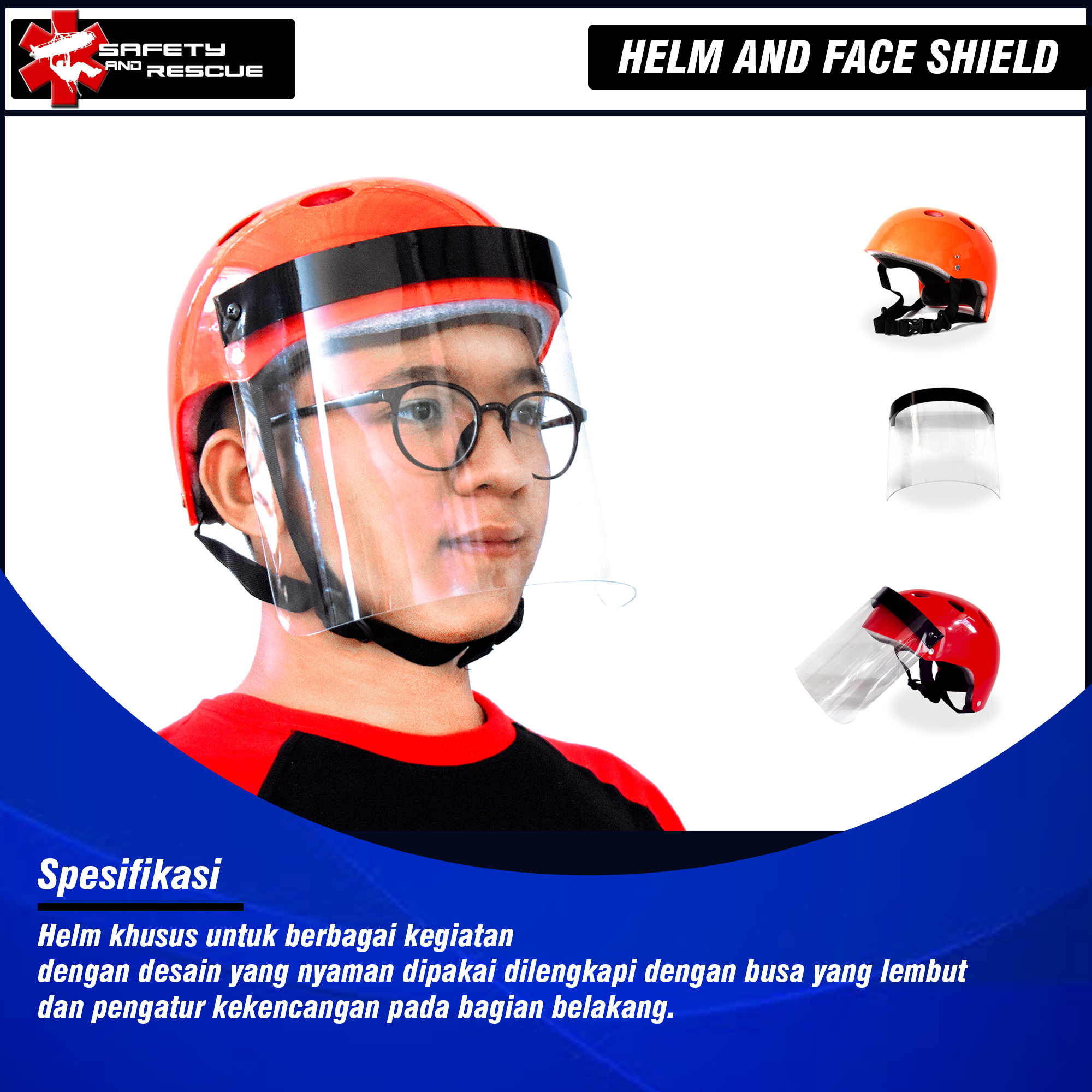 Face store shield helm